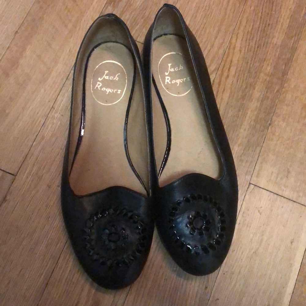 Jack Rogers Black Flats- Size 6.5